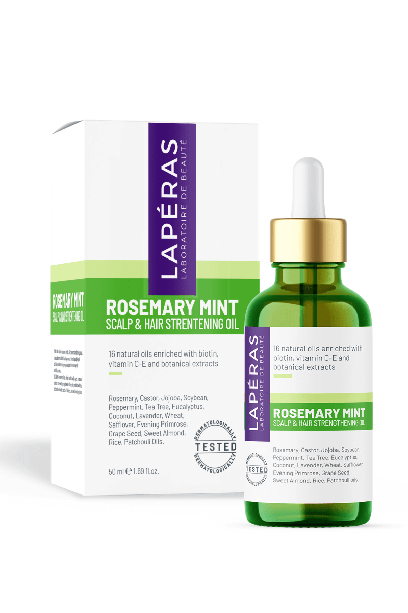 Doğal Biberiye Yağı Kompleksi Yıpranmış Dökülen Saçlara Hızlı Saç Uzatan Biotinli Vegan Saç Bakımı 50 ml - LAPÉRAS