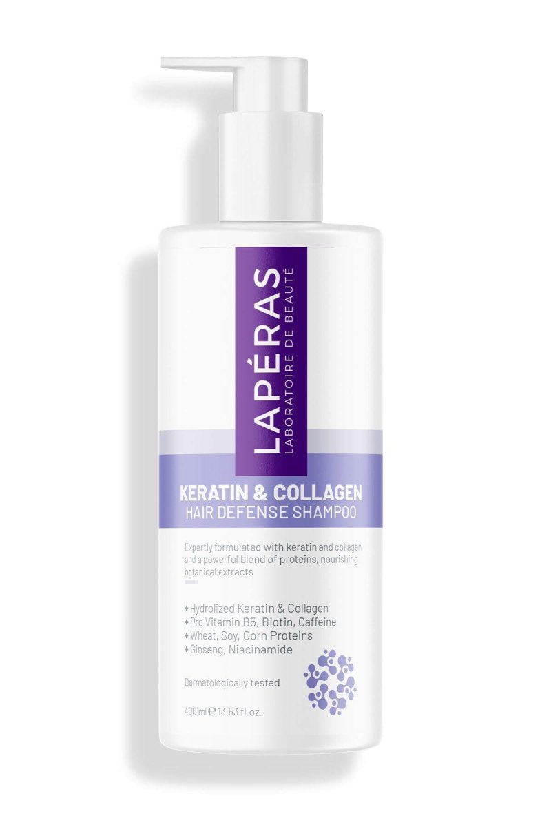 Besleyici Onarıcı ve Dökülme Karşıtı Keratin & Collagen Saç Bakım Şampuanı 400ml - LAPÉRAS