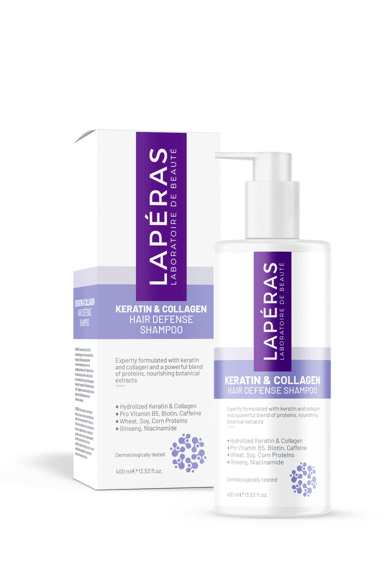 Besleyici Onarıcı ve Dökülme Karşıtı Keratin & Collagen Saç Bakım Şampuanı 400ml - LAPÉRAS