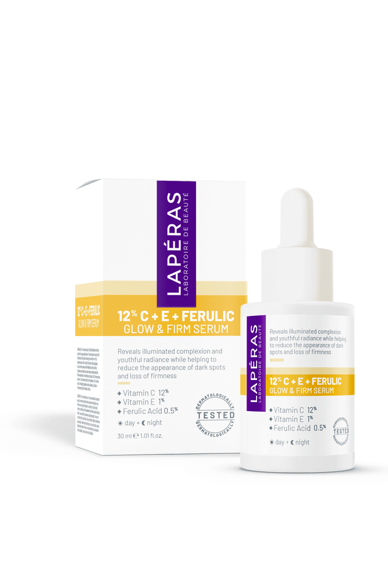 Aydınlatıcı ve Sıkılaştırıcı 12% Vitamin C + E + Ferulic Acid Koyu Leke Karşıtı Serum - LAPÉRAS